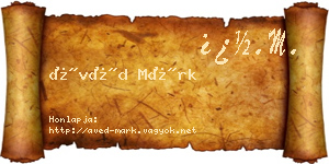 Ávéd Márk névjegykártya