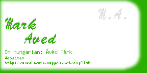 mark aved business card