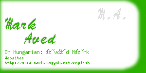 mark aved business card